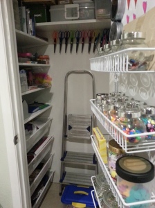 The closet that now holds my craft stuff....
